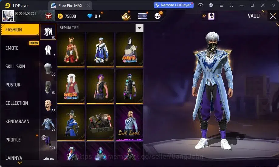 Free Fire Accounts Indonesia | M1887 Evo Lv.4, Thompson Cinder Coloss image 18