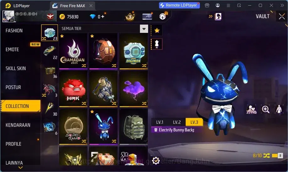 Free Fire Accounts Indonesia | M1887 Evo Lv.4, Thompson Cinder Coloss image 8