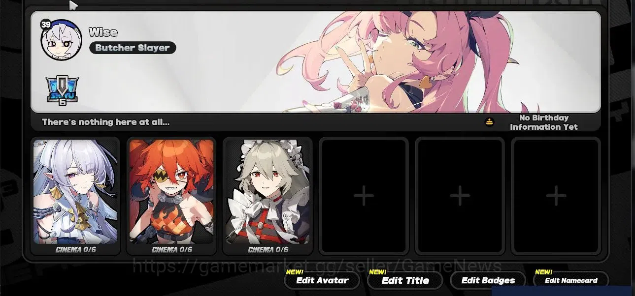 Zenless Zone Zero Accounts Starter ASIA|IK 39|S1 CH3|1 Limit|(Velina)+Sign +2 Standard Rina,Koleda|1S BangBoo|MC 4
