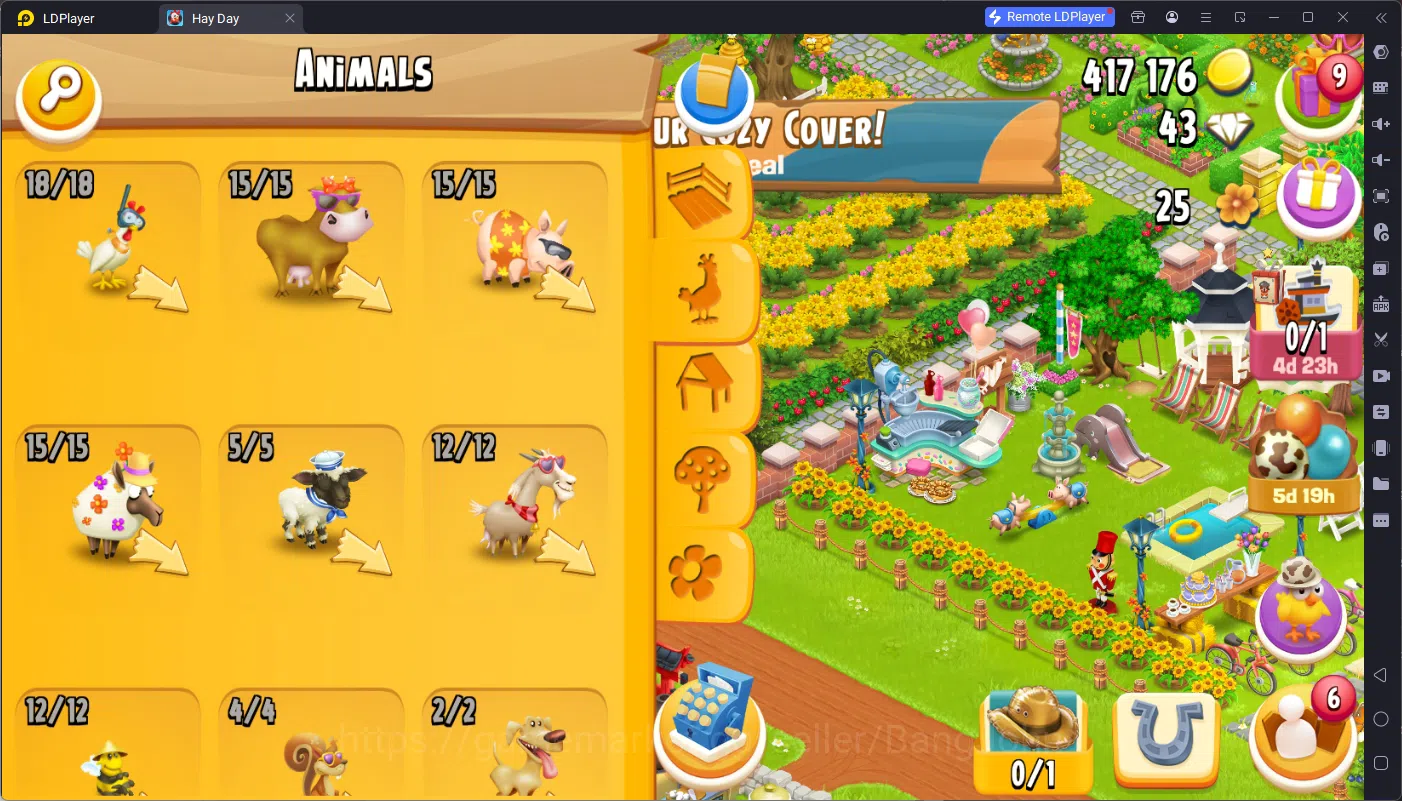 Hay Day Accounts Lvl 88|Silo Storage 1691/1850|Barn Storage 1833/22 image 3