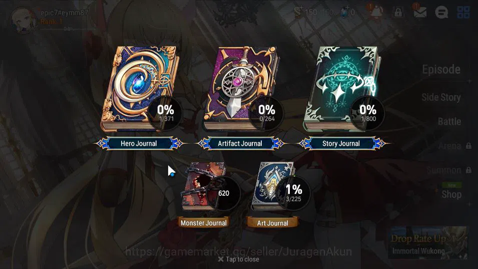 Epic Seven Accounts Global Unverif | Fresh Starter | Low Progress | 1 image 3