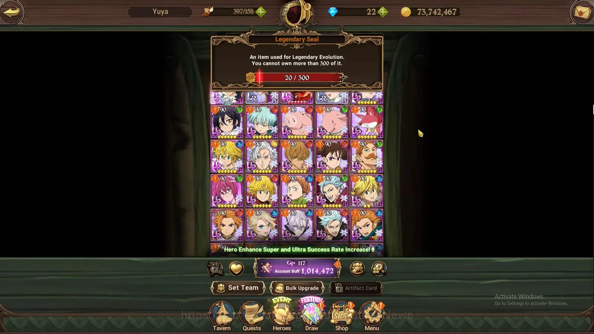 The Seven Deadly Sins: Grand Cross Accounts GLOBAL|1M CC|22 DM+20 LS|2 LR+5 UR|HelBram,Elizabe image 5