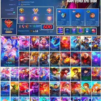 Mobile Legends: Bang Bang Collector #3301 600 Skins | 7 Legends | Collector Ling, YSS, image 1