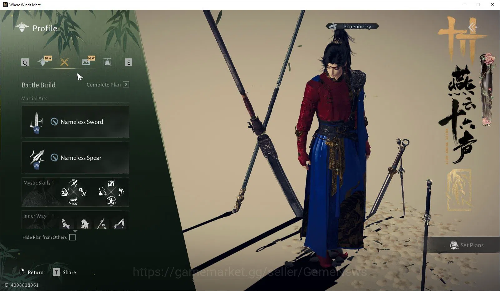 Where Winds Meet Accounts GLOBAL|Lv 89|GS 25k|1 Harmonic Core+7k Elegance+7  image 2