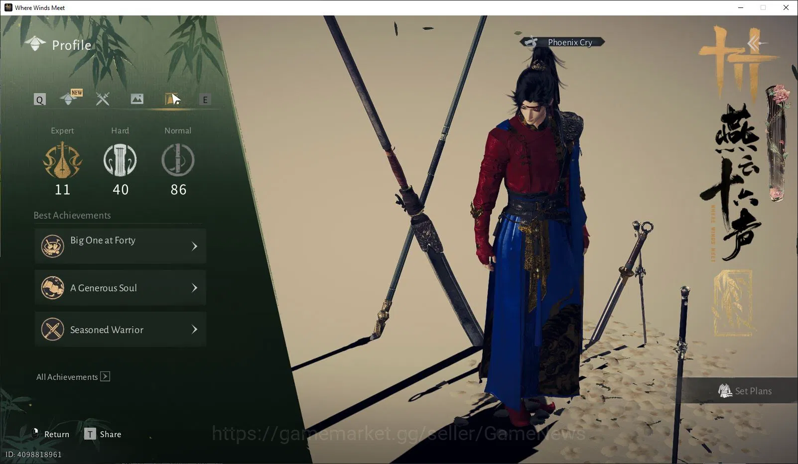 Where Winds Meet Accounts GLOBAL|Lv 89|GS 25k|1 Harmonic Core+7k Elegance+7  image 4