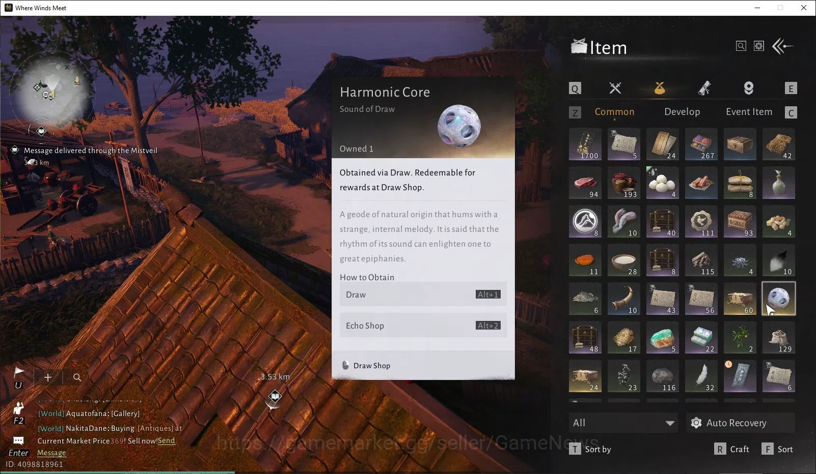 Where Winds Meet Accounts GLOBAL|Lv 89|GS 25k|1 Harmonic Core+7k Elegance+7  image 5
