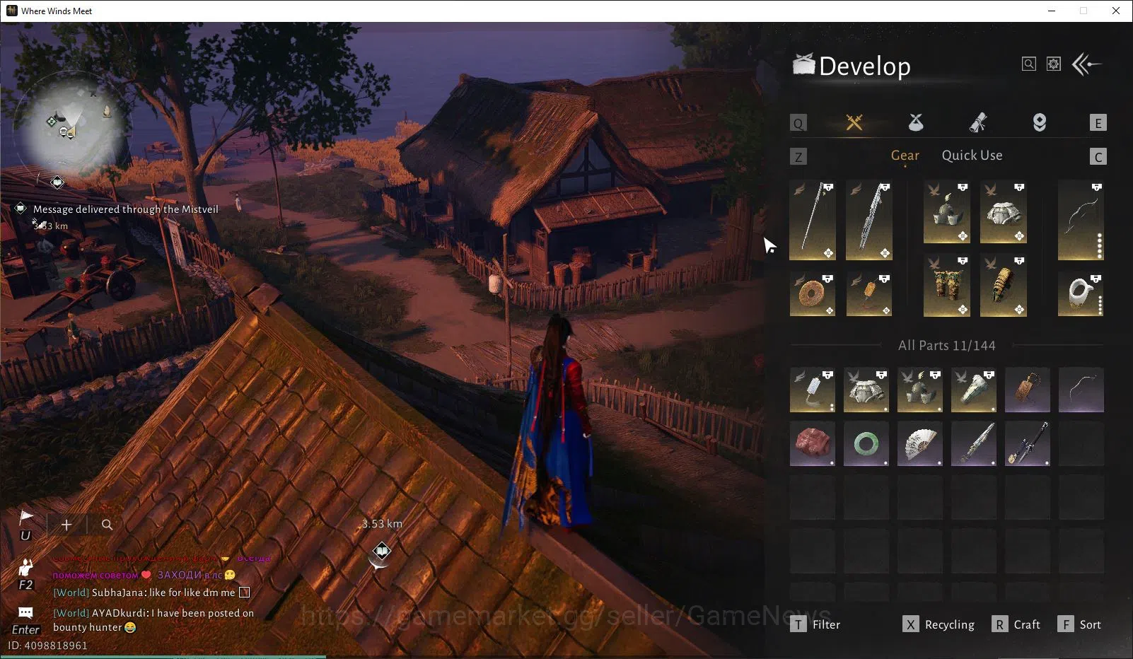 Where Winds Meet Accounts GLOBAL|Lv 89|GS 25k|1 Harmonic Core+7k Elegance+7  image 7