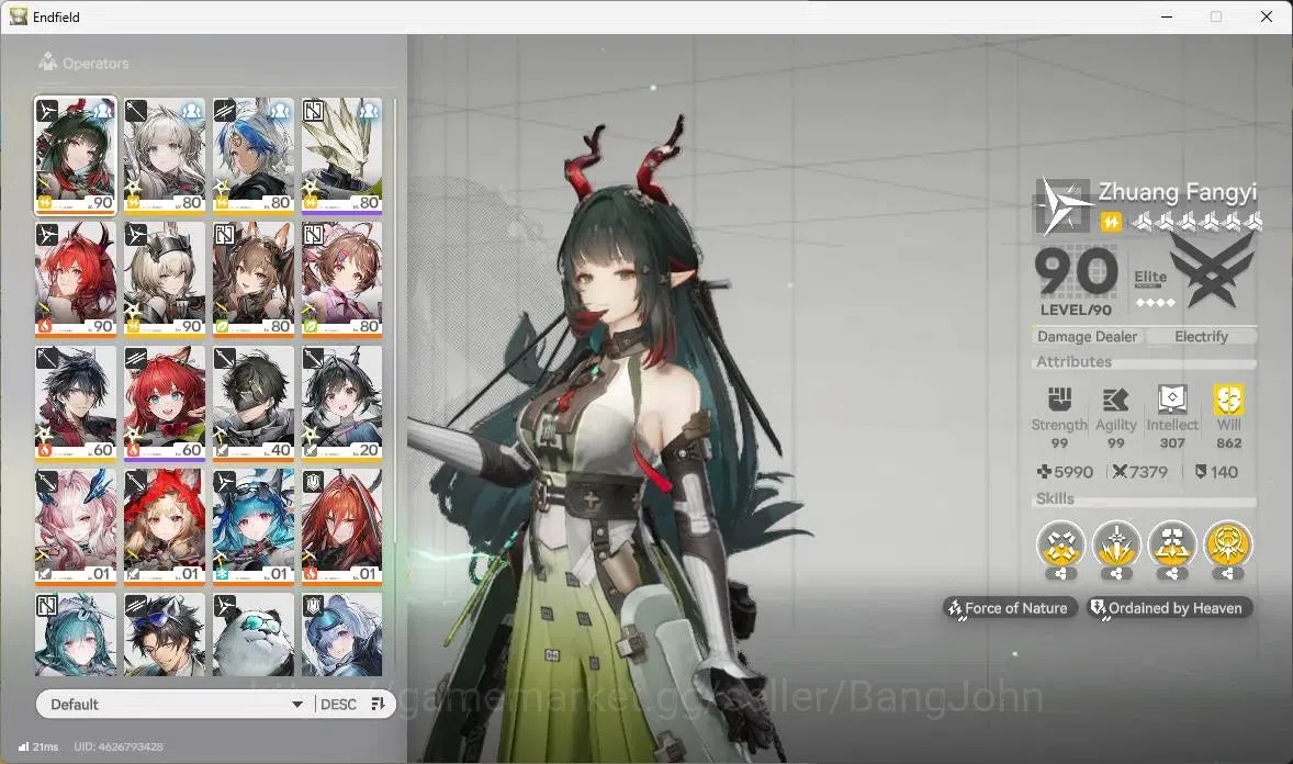 Arknights: Endfield Accounts ASIA | Lv 58 | 5 Limit+ 3 Sign (Zhuang Fangyi,Laev image 3