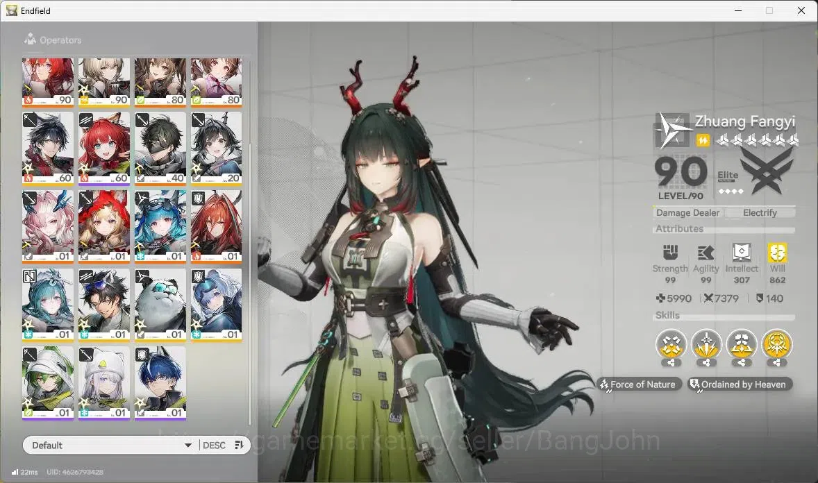 Arknights: Endfield Accounts ASIA | Lv 58 | 5 Limit+ 3 Sign (Zhuang Fangyi,Laev image 4