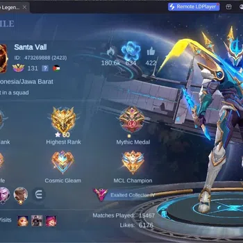 Mobile Legends: Bang Bang Accounts Collector Global|Hero 131|Skin 344|Exalted|Legend Gusion|Aspirant Lesley|KOF Masha|2