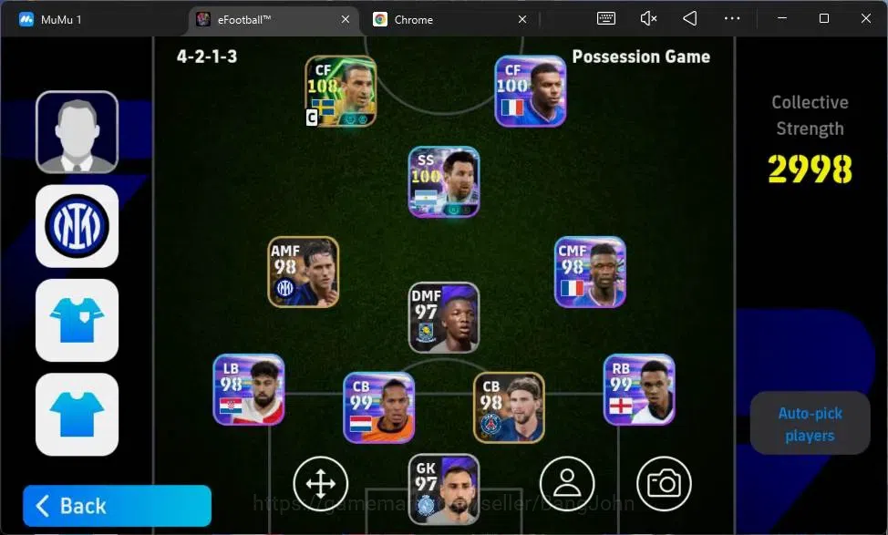 eFootball Accounts Android|PW 2998 | Zlatan Ibrahimovic Epic,Lionel M image 3