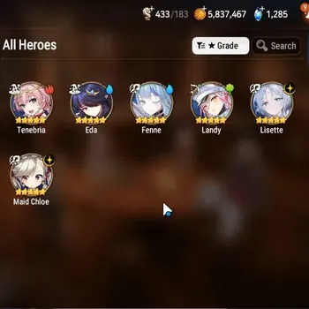 Epic Seven Accounts Starter Global|Unverif|Fresh Starter 2 ML(Lisette, Maid Chloe), Eda,Landy,Fenne|PoH+Bless ON|Theater