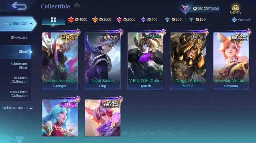 Mobile Legends: Bang Bang Accounts Global|Hero 103|Skin 256|Renowned|Sanrio Claude+Fl image 13