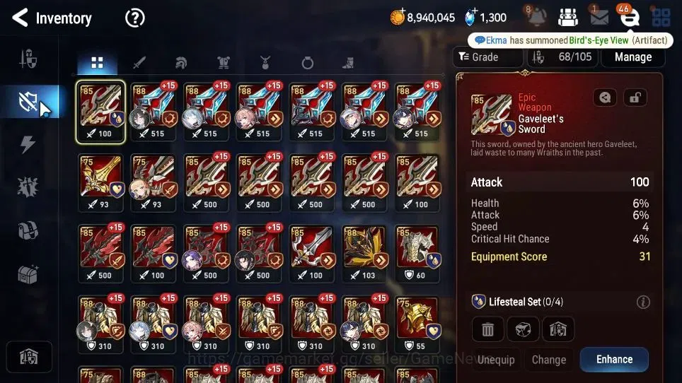 Epic Seven Accounts Starter GLOBAL Unverif|New Era|11 ML(BArunka,LOTScales,NM Luna,Etc)+P Byblis,TA Coli,Etc|PoH ON|1K 11