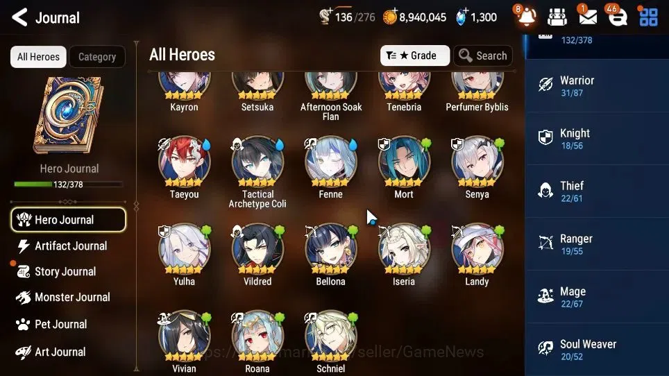 Epic Seven Accounts Starter GLOBAL Unverif|New Era|11 ML(BArunka,LOTScales,NM Luna,Etc)+P Byblis,TA Coli,Etc|PoH ON|1K 7