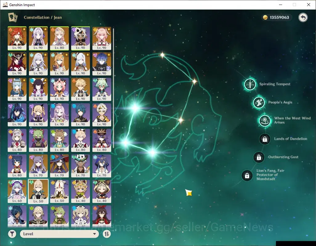 Genshin Impact Accounts ASIA|AR 59|USN Unset|PremTeam Mavu,Skirk,Flins|11 image 16