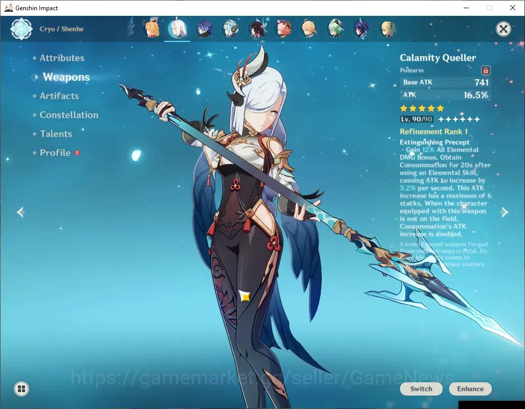 Genshin Impact Accounts ASIA|AR 59|USN Unset|PremTeam Mavu,Skirk,Flins|11 image 20