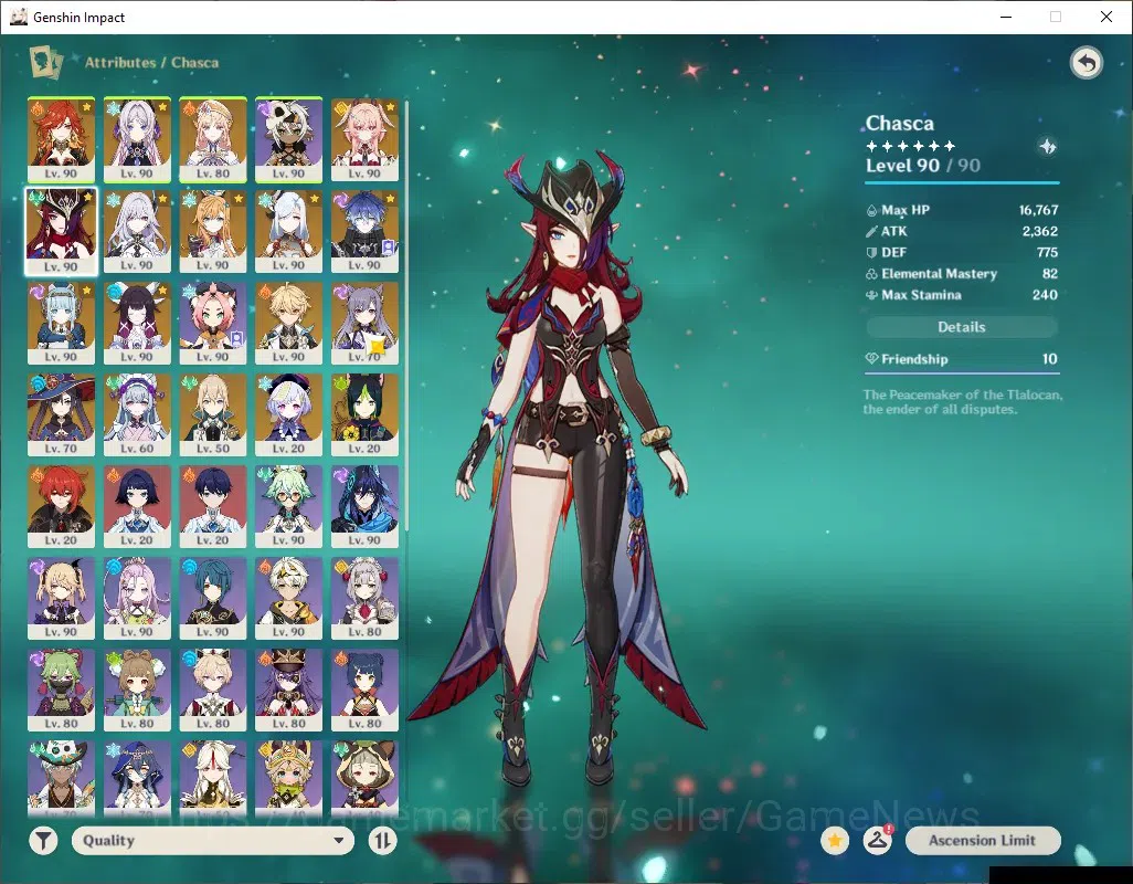 Genshin Impact Accounts ASIA|AR 59|USN Unset|PremTeam Mavu,Skirk,Flins|11 image 7