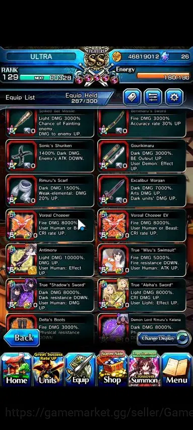 Grand Summoners Accounts Global|Rank 129|26 Ascend+12 TW|[Roy,S Miyu,Emiya, image 13
