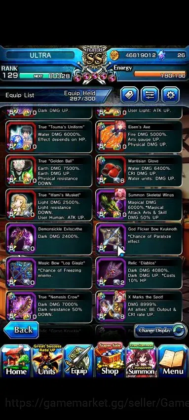 Grand Summoners Accounts Global|Rank 129|26 Ascend+12 TW|[Roy,S Miyu,Emiya, image 14