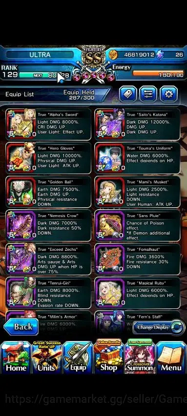 Grand Summoners Accounts Global|Rank 129|26 Ascend+12 TW|[Roy,S Miyu,Emiya, image 6
