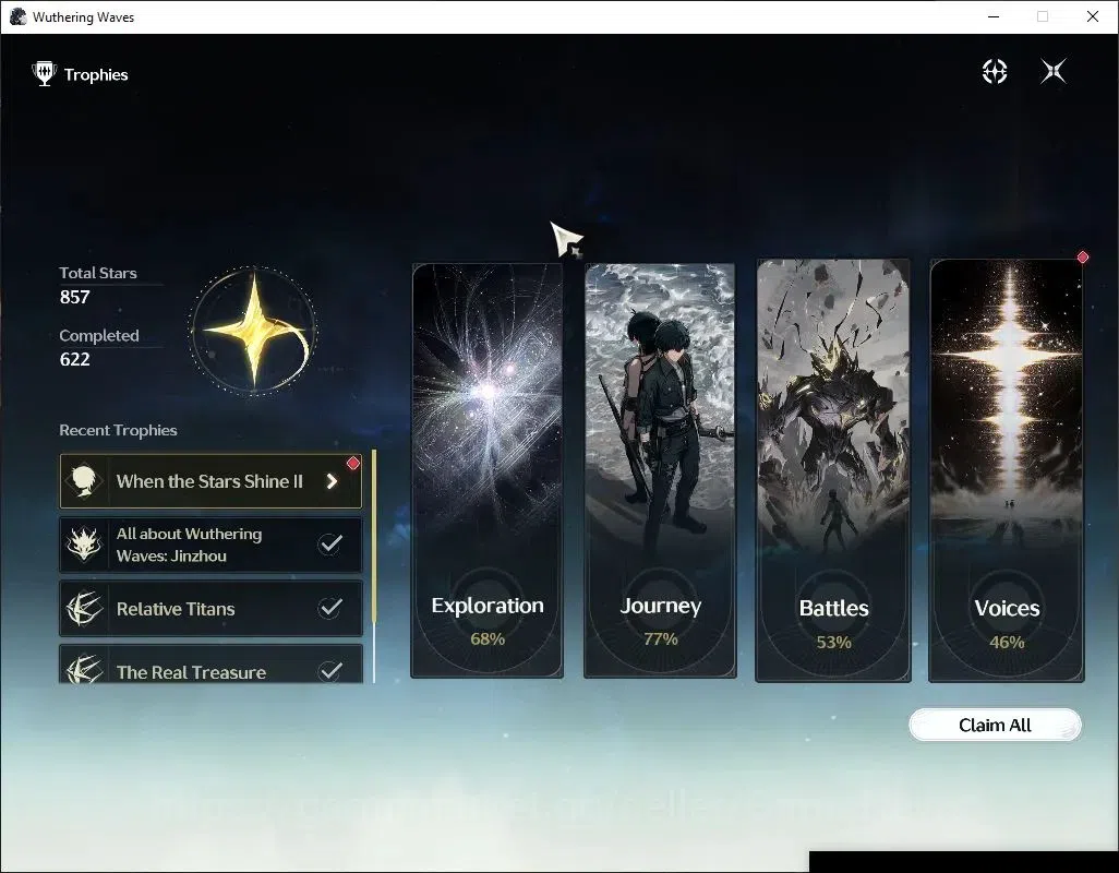 Wuthering Waves Accounts Starter EU |UL 49|3 Limited|Lucy RC 6,Rebecca,Lucilla)+Sign |DB Lv 30|Male MC|Log Kuro|Take 12