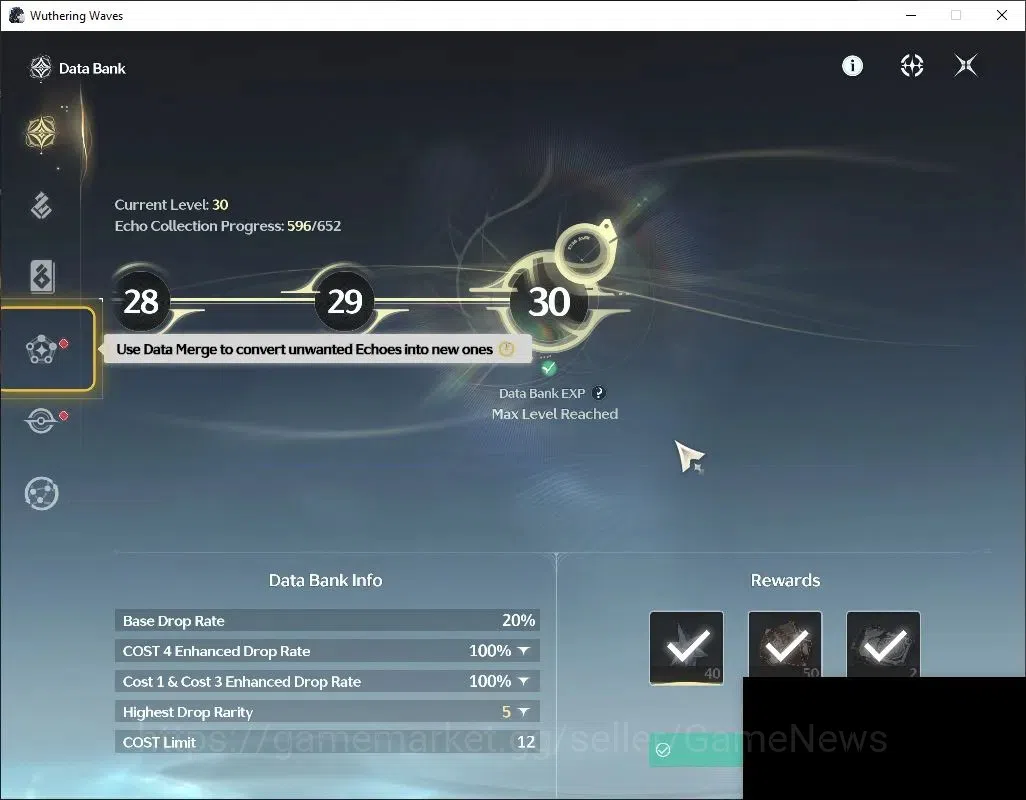 Wuthering Waves Accounts Starter EU |UL 49|3 Limited|Lucy RC 6,Rebecca,Lucilla)+Sign |DB Lv 30|Male MC|Log Kuro|Take 4
