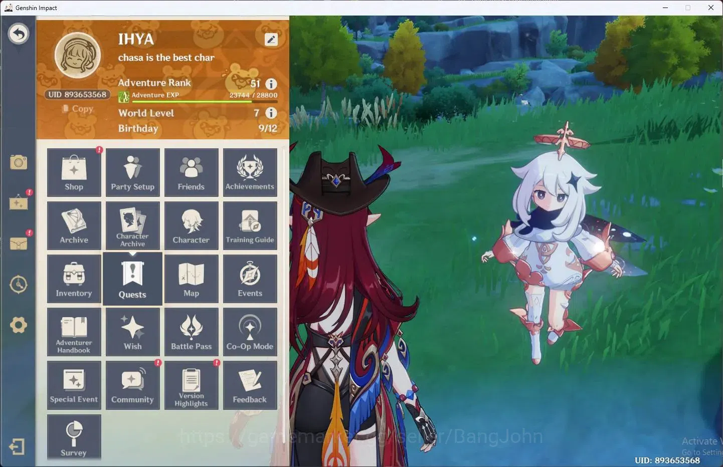 Genshin Impact Accounts Asia | AR 51|3 Limit|Chasca C1,Nicole,Lauma+2 Char image 1