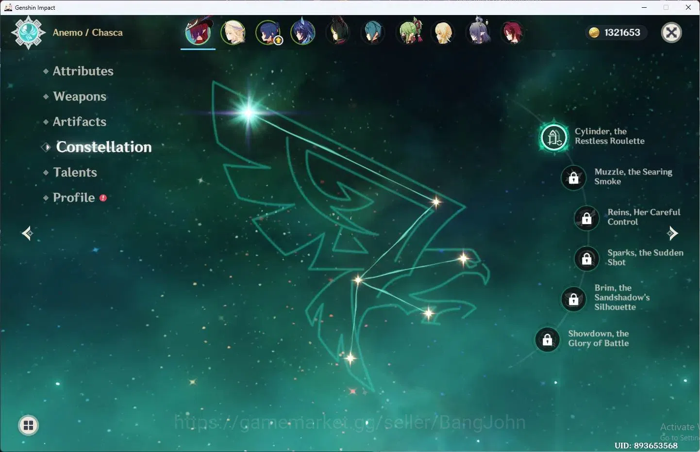 Genshin Impact Accounts Asia | AR 51|3 Limit|Chasca C1,Nicole,Lauma+2 Char image 3