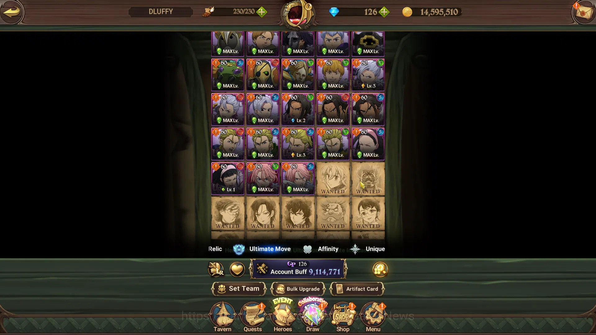 The Seven Deadly Sins: Grand Cross Accounts Whale Asia|9M CC|EndGame|11 LR+11 UR+Many Collab|Queen Diane 6/6,Princess 12