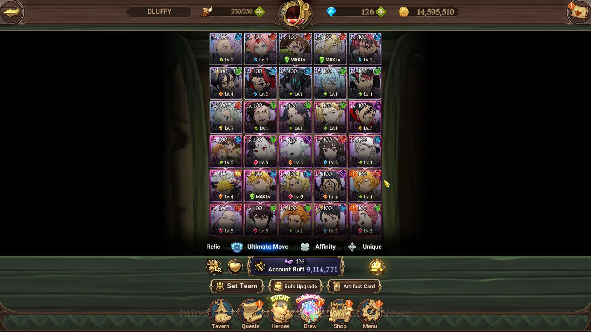 The Seven Deadly Sins: Grand Cross Accounts Whale Asia|9M CC|EndGame|11 LR+11 UR+Many Collab|Queen Diane 6/6,Princess 4