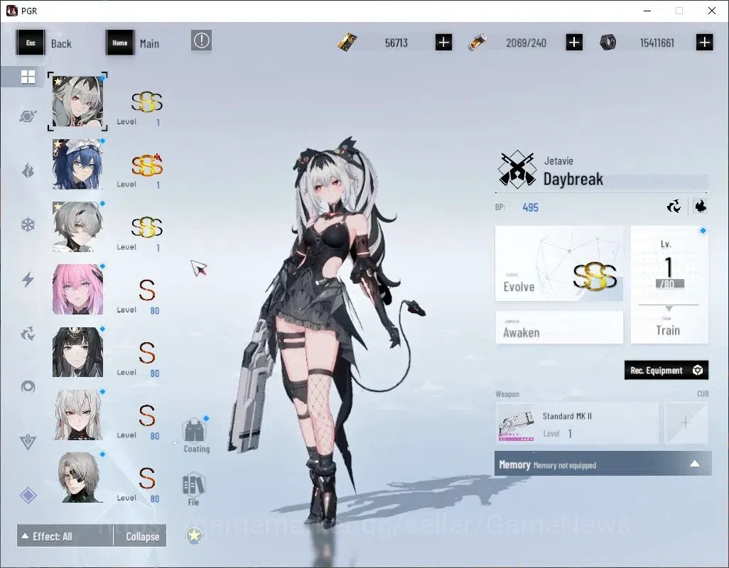 Punishing: Gray Raven Accounts Asia|Lvl 88|56,7K BC+19,5K YC+11,2K BlueC|SSS Dayb image 3