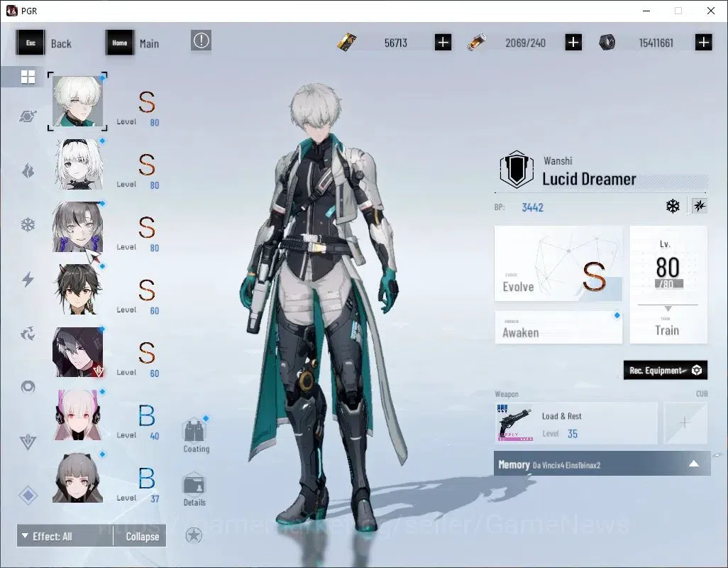Punishing: Gray Raven Accounts Asia|Lvl 88|56,7K BC+19,5K YC+11,2K BlueC|SSS Dayb image 4