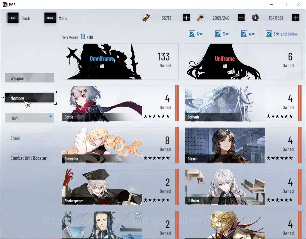 Punishing: Gray Raven Accounts Asia|Lvl 88|56,7K BC+19,5K YC+11,2K BlueC|SSS Dayb image 7