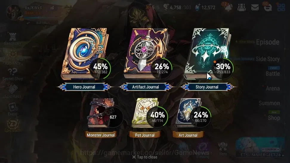 Epic Seven Accounts Starter GLOBAL UnVerif|New Era|8 ML(Notos,AB Vildred,NM Luna)+Estelle,Rinak,Setsuka,Etc|AUTO WGA 3