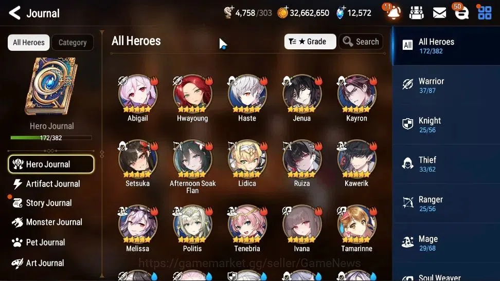 Epic Seven Accounts Starter GLOBAL UnVerif|New Era|8 ML(Notos,AB Vildred,NM Luna)+Estelle,Rinak,Setsuka,Etc|AUTO WGA 7