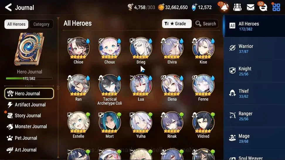 Epic Seven Accounts Starter GLOBAL UnVerif|New Era|8 ML(Notos,AB Vildred,NM Luna)+Estelle,Rinak,Setsuka,Etc|AUTO WGA 8