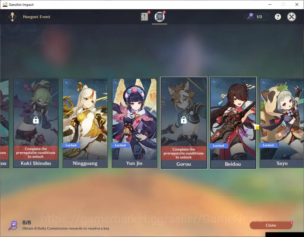 Genshin Impact Accounts ASIA|AR 50|BD Unset|5 Limited + 1 (*5Weap)|Arlecch image 20
