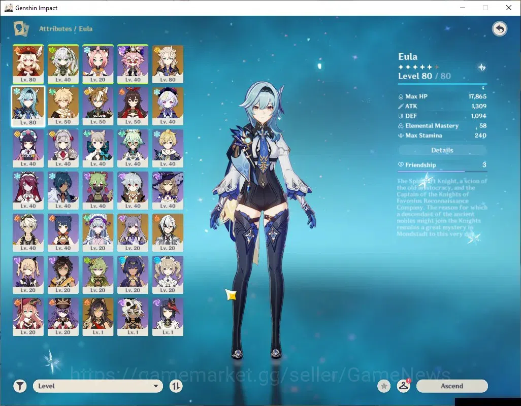 Genshin Impact Accounts ASIA|AR 50|BD Unset|5 Limited + 1 (*5Weap)|Arlecch image 6