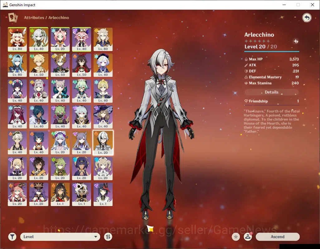Genshin Impact Accounts ASIA|AR 50|BD Unset|5 Limited + 1 (*5Weap)|Arlecch image 7