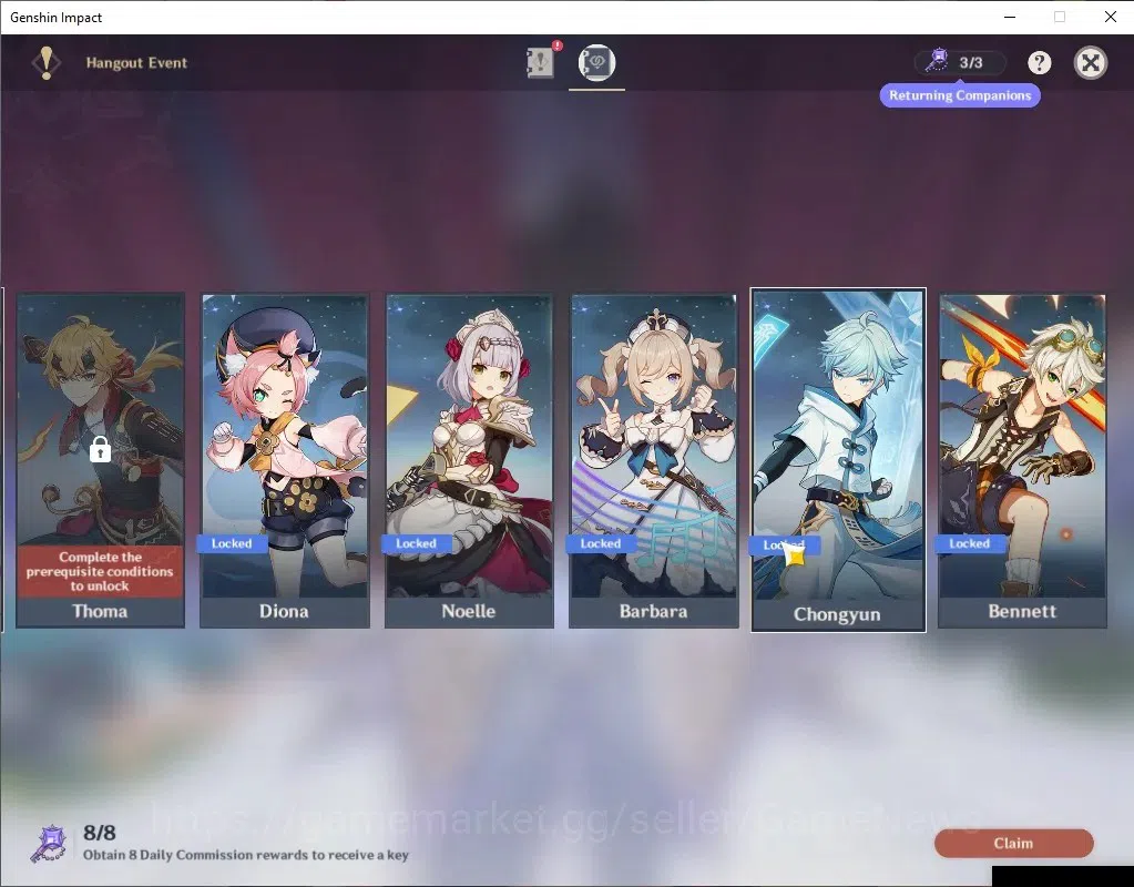 Genshin Impact Accounts Asia |AR 43 |2 Limited |Columbina,Linnea |MC Male  image 12