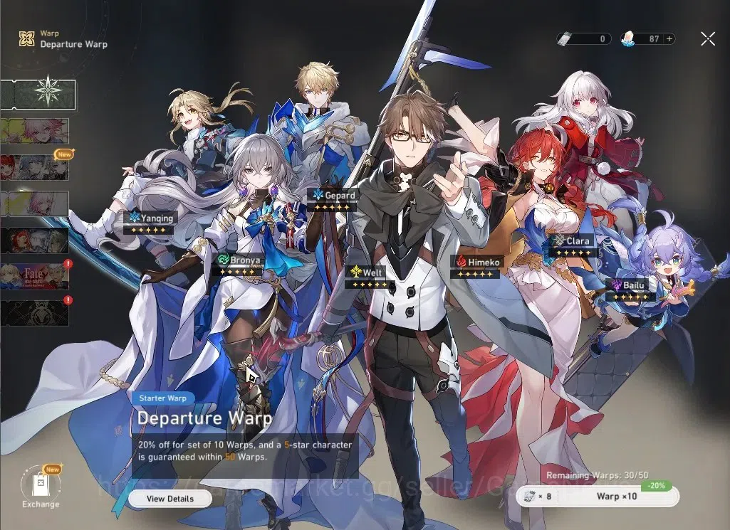 Honkai Star Rail Accounts Asia| TL 41| 4 Limited| [Silver Wolf 999]+Sign,Spa image 11