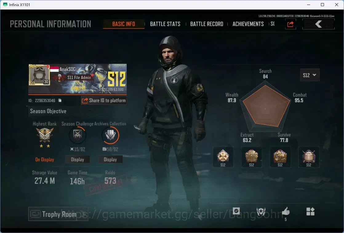 Arena Breakout Accounts Mobile | | LV 30 | SV 27.4 M | CV 23 M | Koi LR-AR image 2