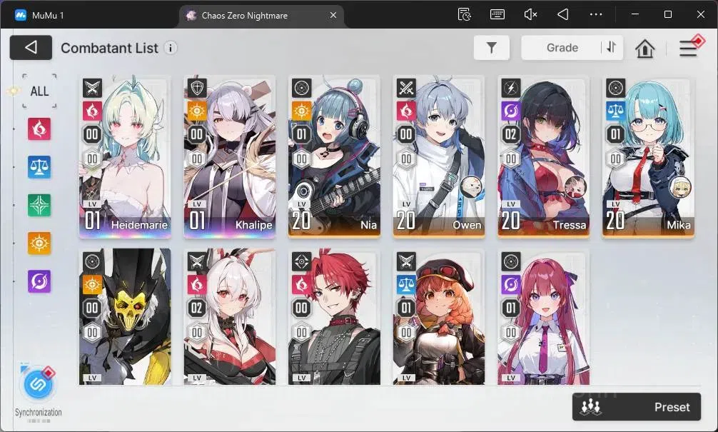 Chaos Zero Nightmare Accounts ASIA | LV22 | SSR 2 | Heidemarie Lv1 + Khalipe Lv1 image 11
