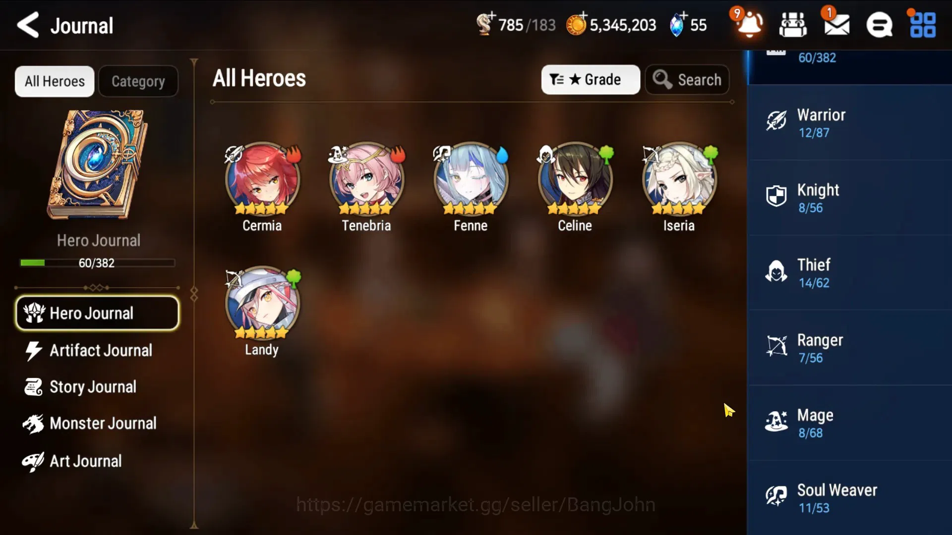 Epic Seven Accounts Starter Global | Starter|2 ML(S.B. Aramintha, Rhianna & Luciella)|PoH+Bless ON|Stigma 42.6K|Gold 5.5M 14