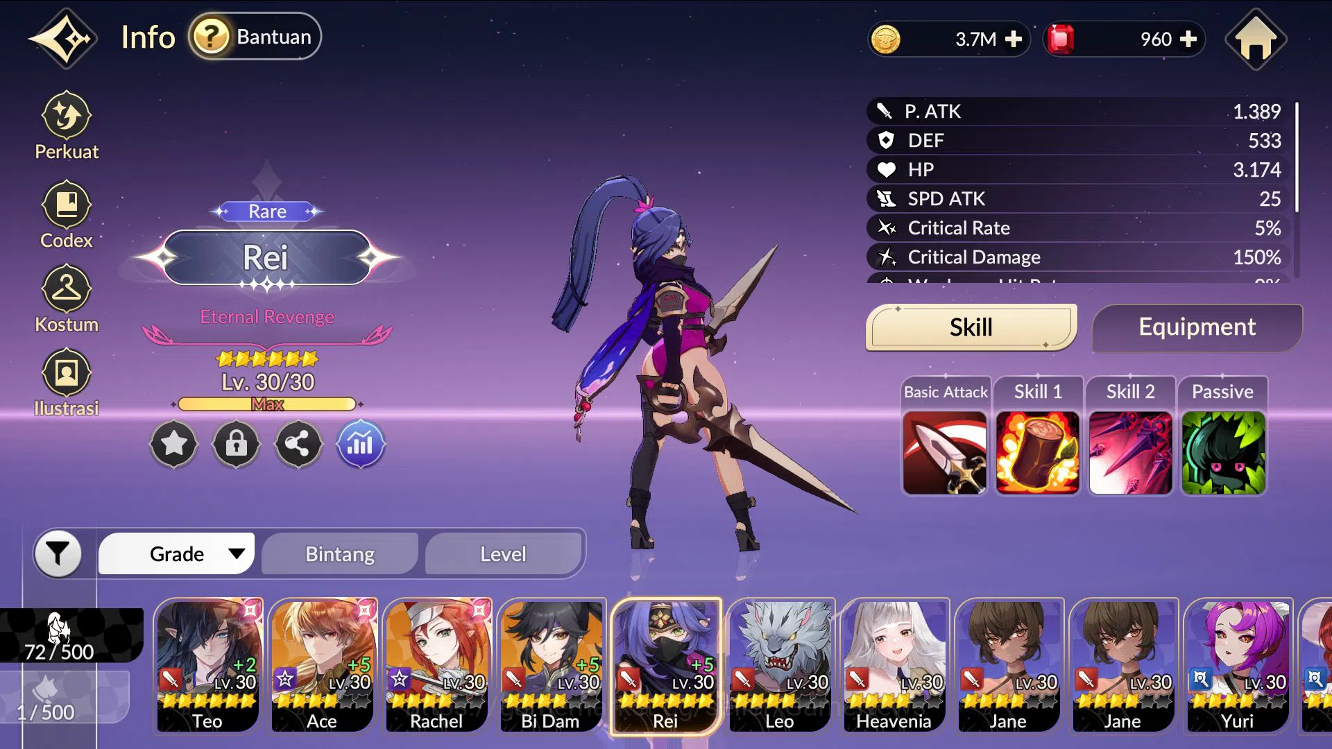 Seven Knights Re:Birth Accounts Global|Starter 4 Legendary(Teo*6,Ace,BI Dam,Rachel image 14
