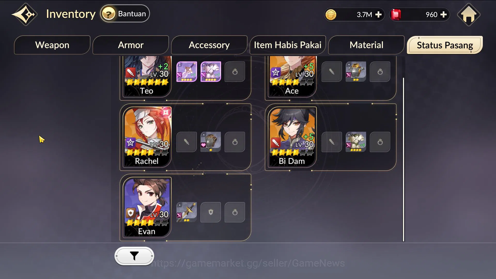 Seven Knights Re:Birth Accounts Global|Starter 4 Legendary(Teo*6,Ace,BI Dam,Rachel image 8