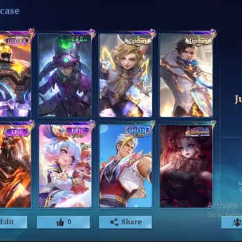 Mobile Legends: Bang Bang Accounts Collector Global|Skin 39|Junior|Luckybox Gatotkaca|Lightborn Harith+Granger|VENOM