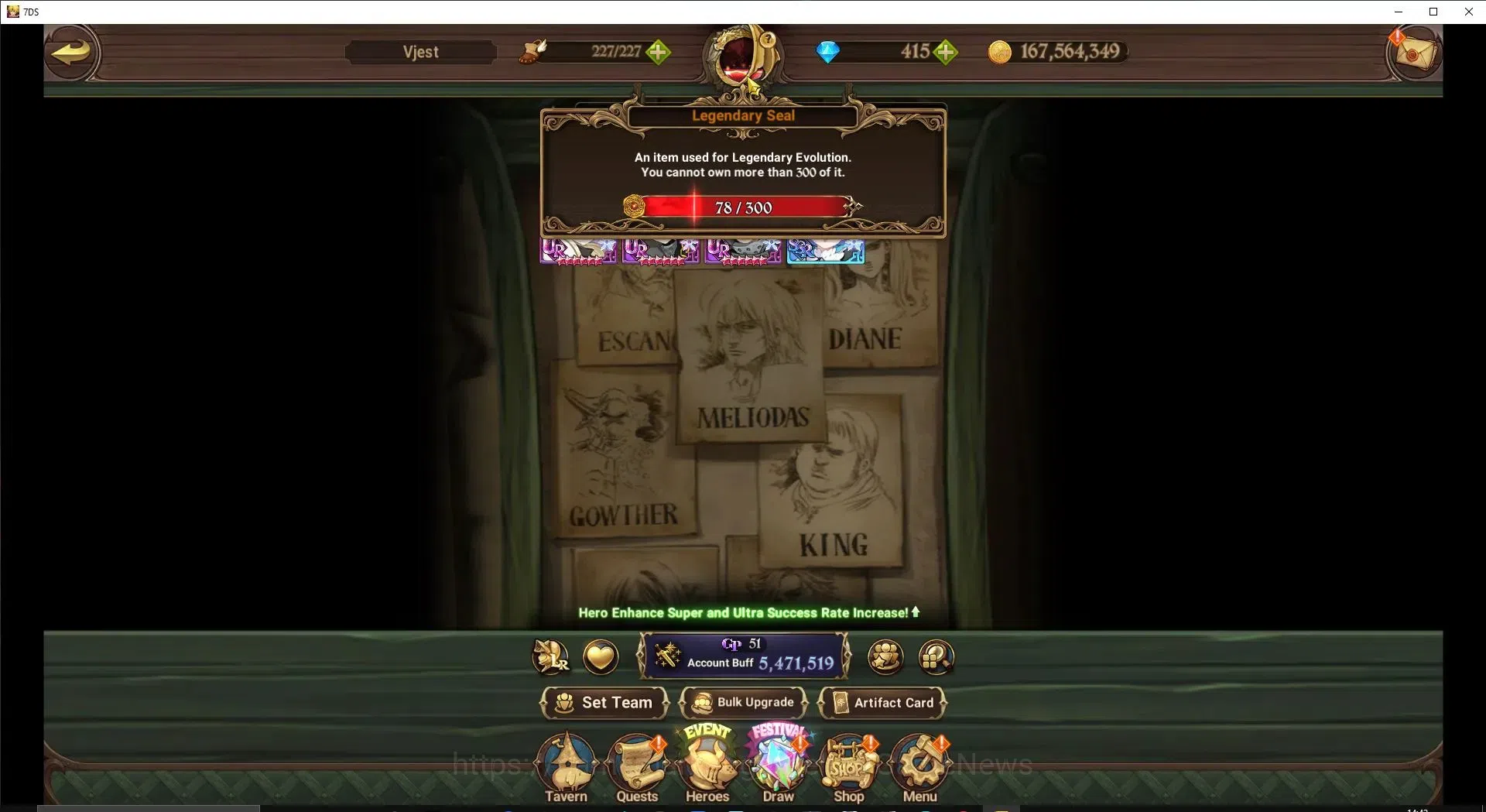 The Seven Deadly Sins: Grand Cross Accounts ASIA|5,4M CC|415 DM+78 LS|4 LR+5 UR+Many Collab|El image 5