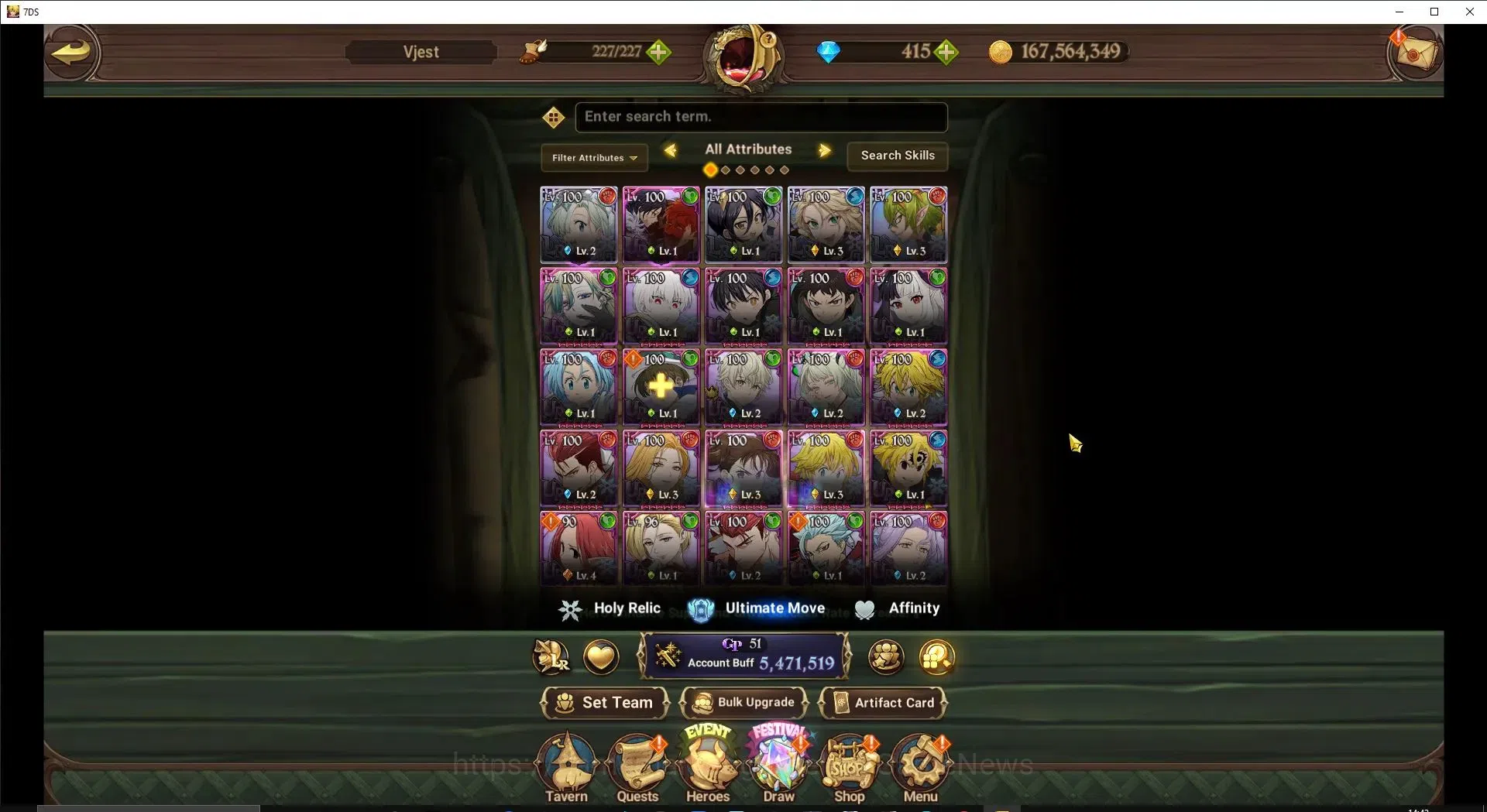 The Seven Deadly Sins: Grand Cross Accounts ASIA|5,4M CC|415 DM+78 LS|4 LR+5 UR+Many Collab|El image 6